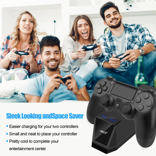 PS4 Controller Charger Dock Station, Charging Dock Station Replacement for Playstation 4 Dualshock 4 Controller Charger 2