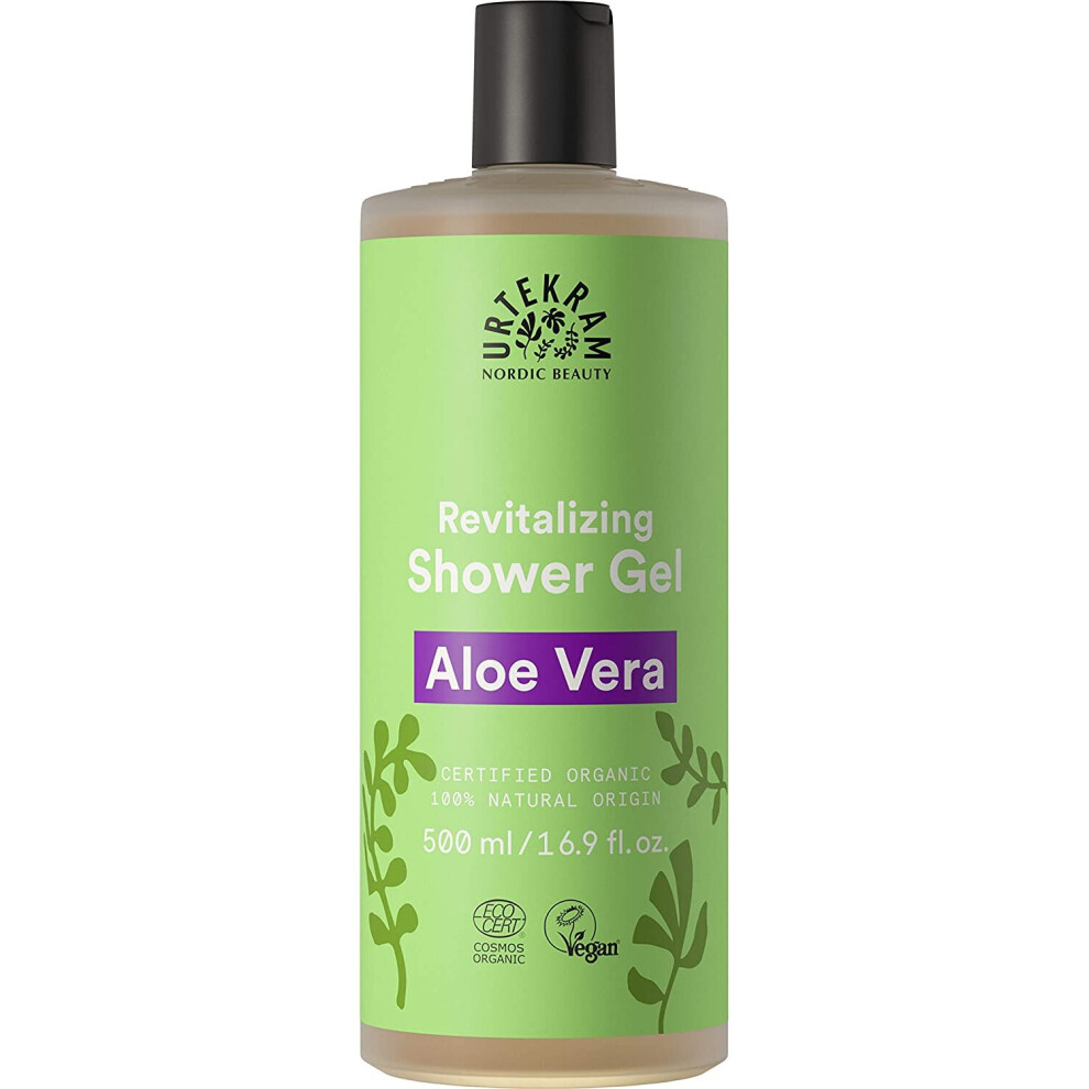 Urtekram Shower Gel - Moisturizing - Aloe Vera - 500 Ml, Vegan, Organic, Natural Origin