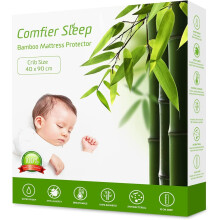 Comfier Sleep Super Soft Waterproof Crib 40x90 cm Mattress protector 100% Bamboo Breathable and fully fitted Crib Mattress Cover (40x90 cm)