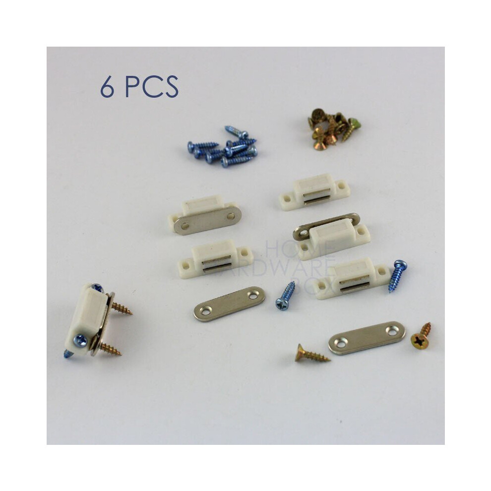 white plastic small magnetic door catch latch cabinet cupboard door ma