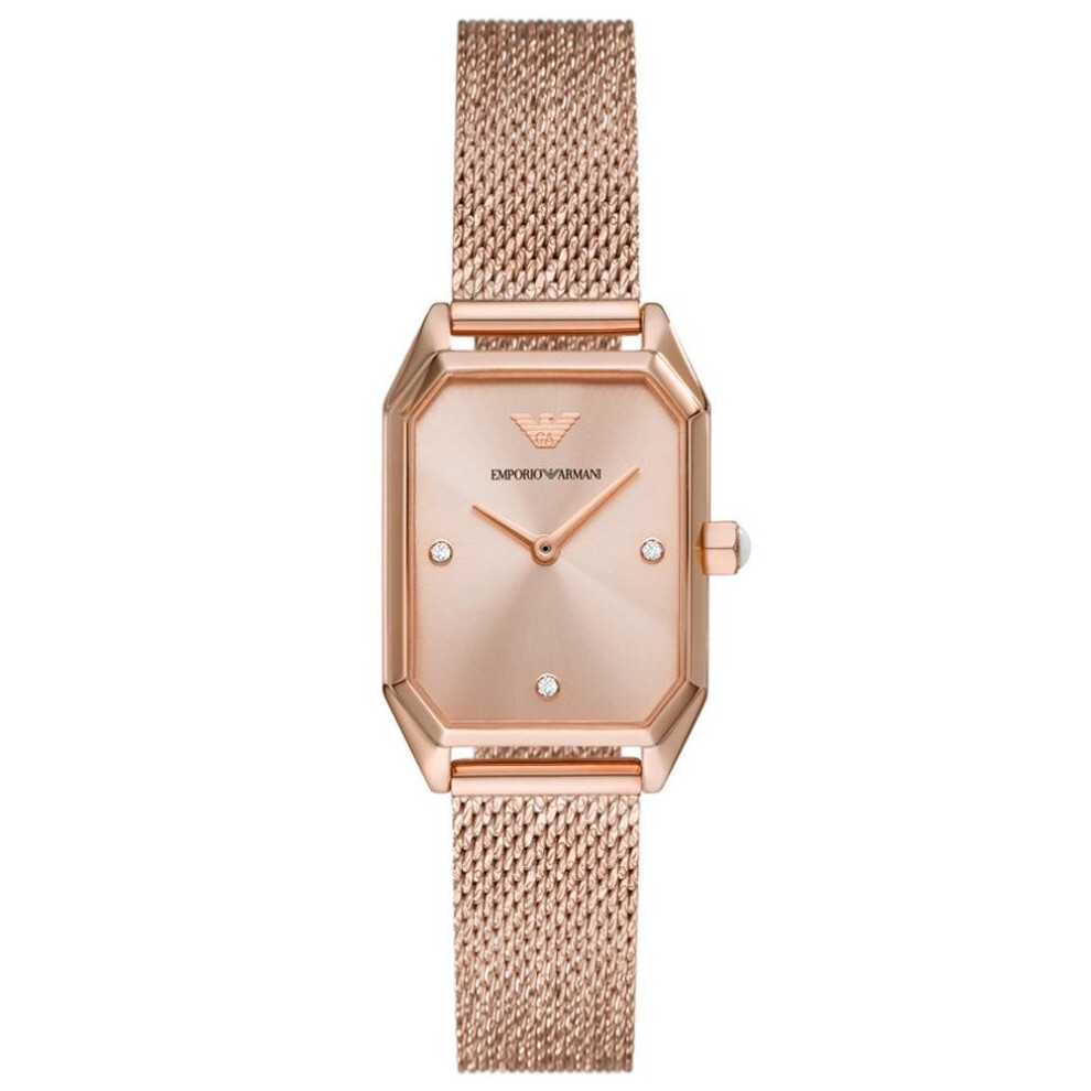 Armani Emporio Ar11347 Crystal Rose Gold Dial Ladies Watch Not,Specified