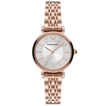 Orologio Emporio Armani AR11446 Gianni T-Bar Analogico Quadrante Argento Donna