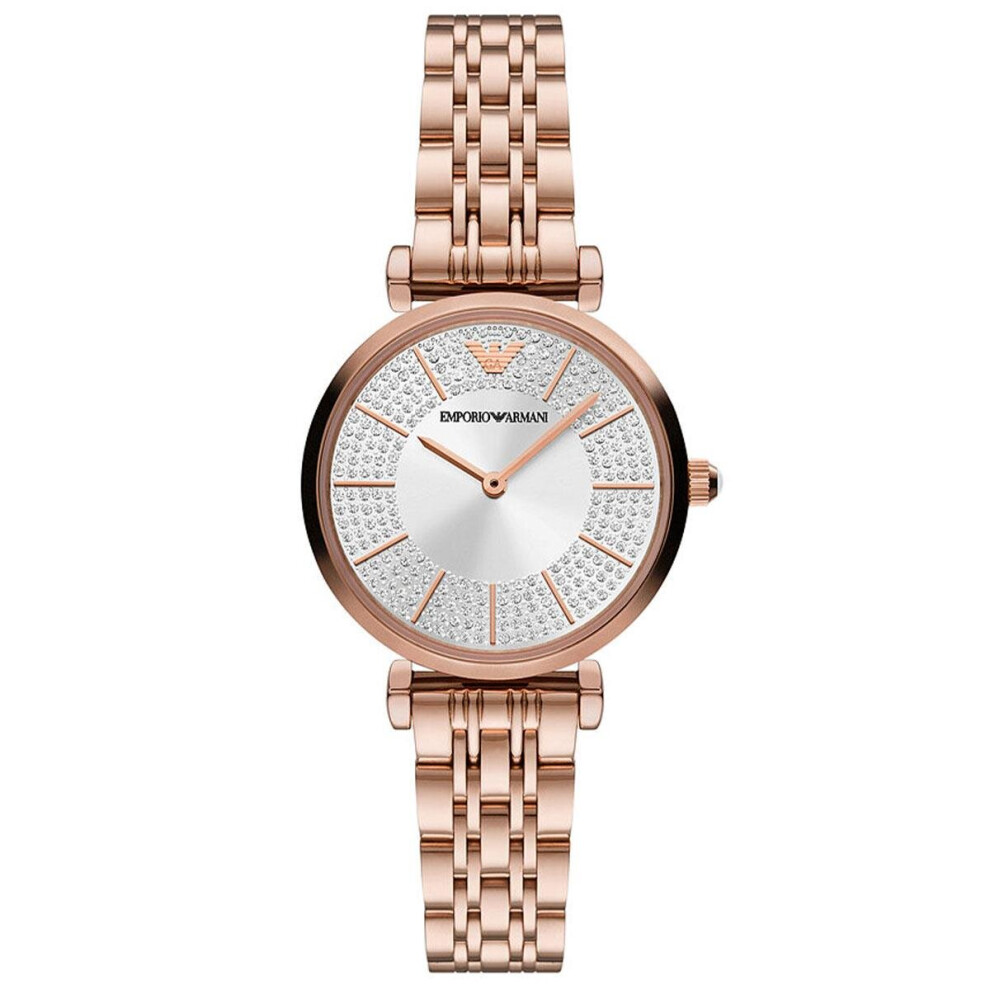 Armani Emporio Ar11446 Gianni T-Bar Analog Silver Dial Women's Watch