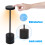 (Black) Cordless Rechargeable Led Table Lamp Desk Lights 4