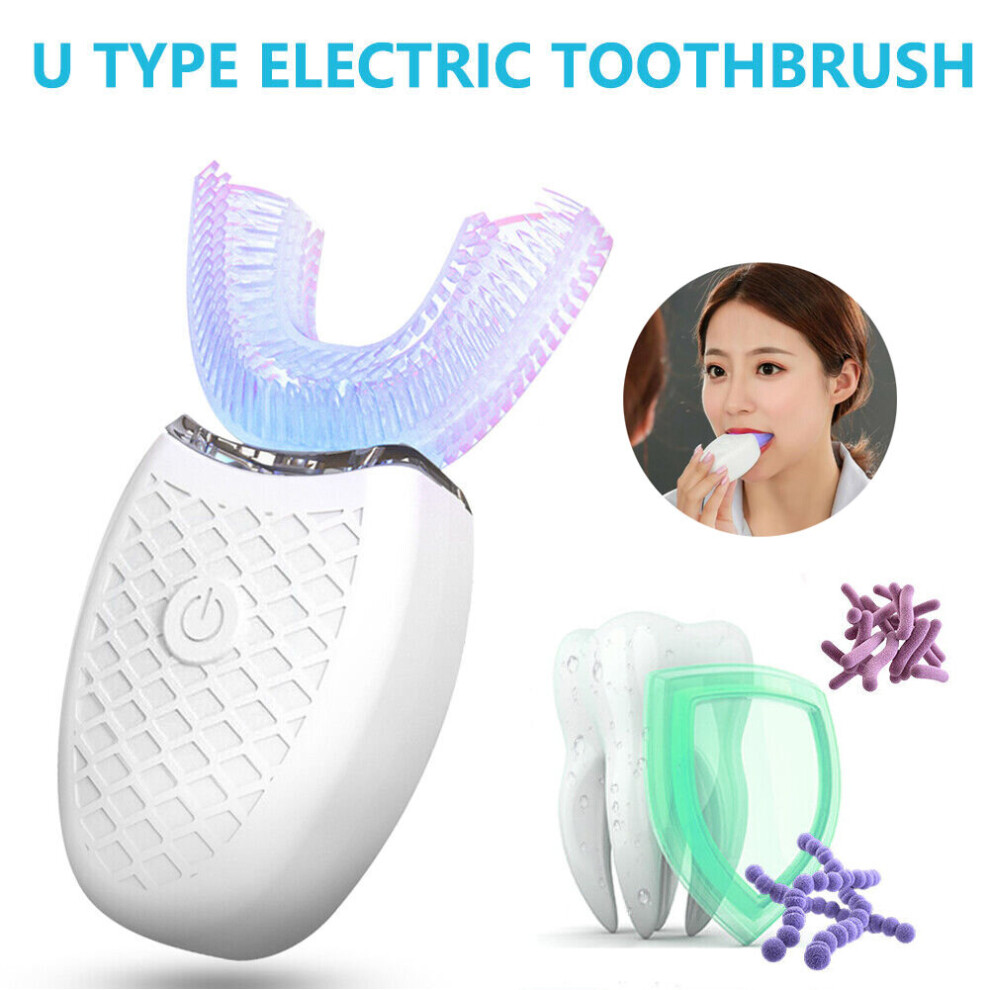 U-Shaped Electric Toothbrush, 360° Automatic Sonic  USB Rechargeable