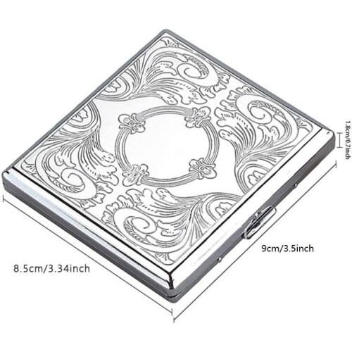 High Quality Metal Cigarette Case Box Holds 20 Cigarettes 84mm 2