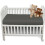 (Black) 2X 100% Polycotton Cot Bed Fitted Sheets 70x140cm 8