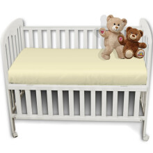 (Lemon) 2X 100% Polycotton Cot Bed Fitted Sheets 70x140cm