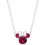 Minnie Mouse Minnie Mouse Silver Pink Stone Set Necklace N902352ROCTL-18 1