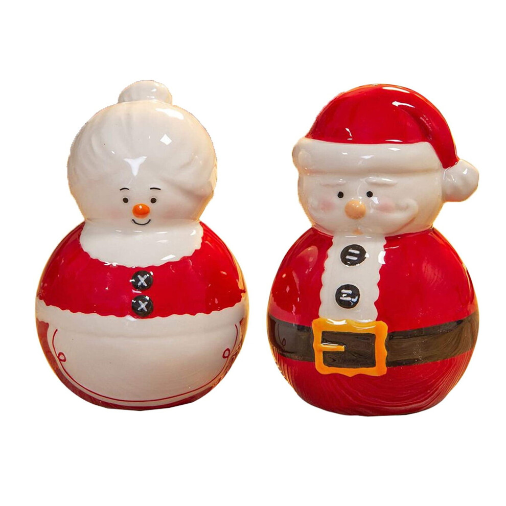 Christmas Salt & Pepper Shakers Decoration Mr & Mrs Claus Novelty Set