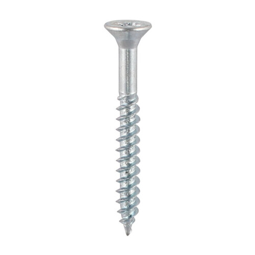 TIMco Timco Twin-Threaded Double Countersunk Silver Woodscrews - 4 x 1/2