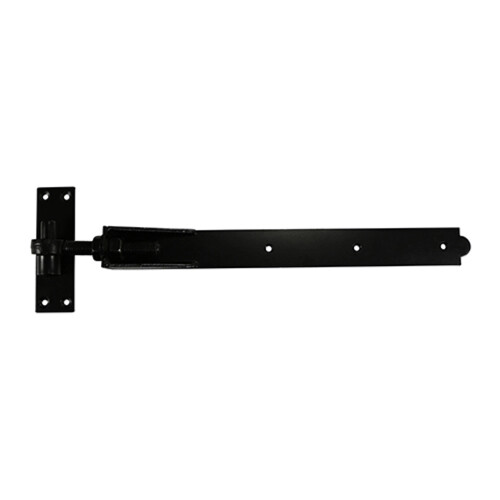 TIMco Timco Adjustable Band & Hook on Plates Hinges Black - 600mm (2 Pack Bag)