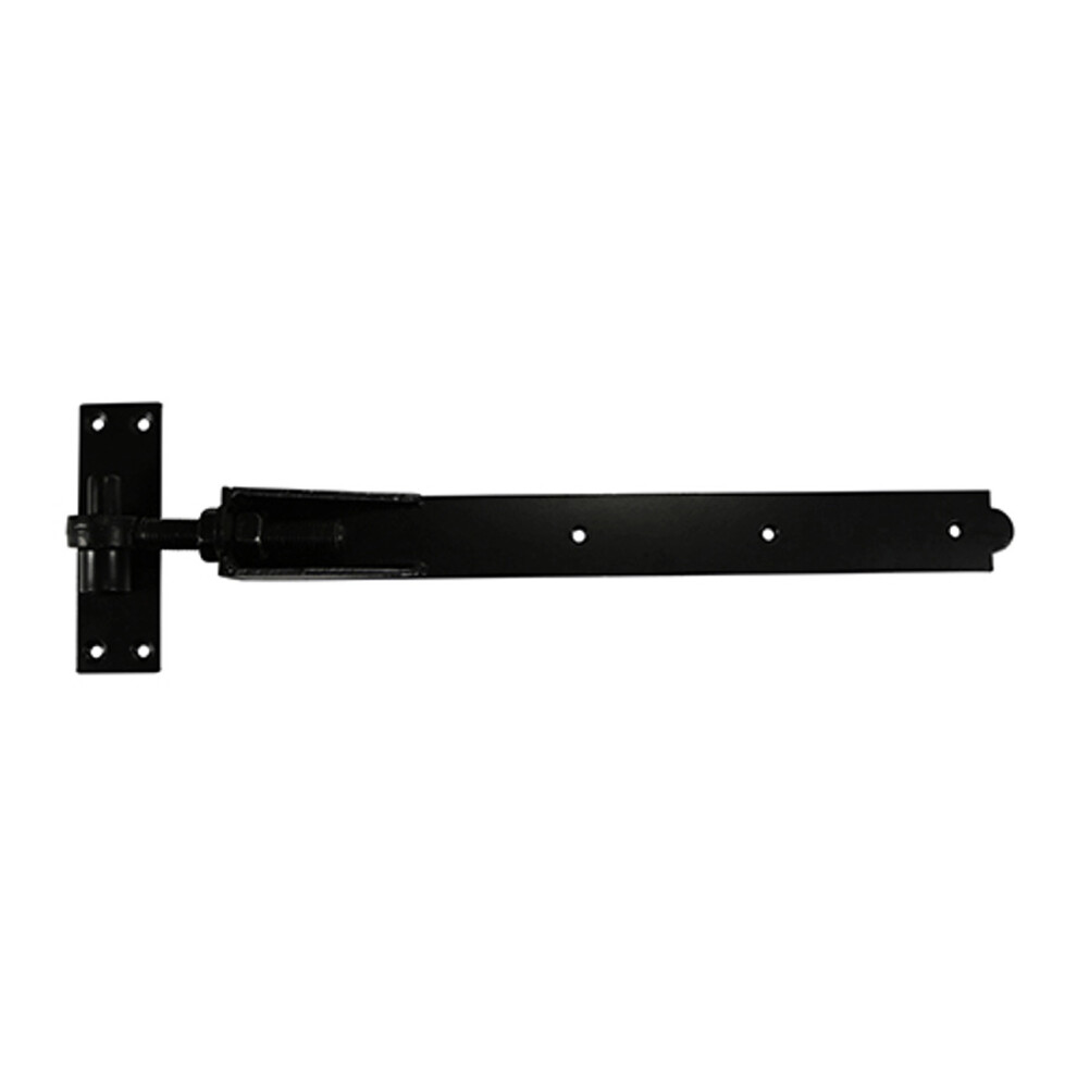 Timco Adjustable Band & Hook on Plates Hinges Black - 600mm (2 Pack Bag)