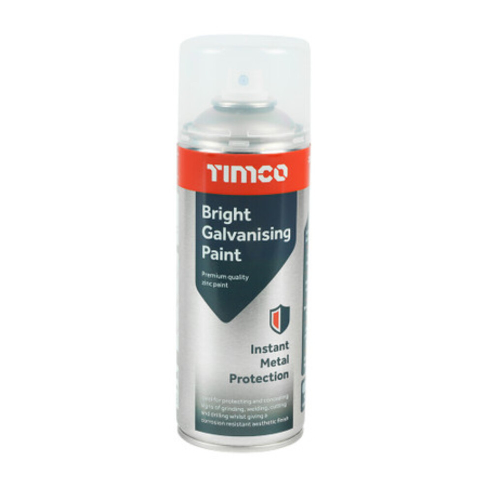 Timco Bright Galvanising Paint 380ml (1 Pack Can)