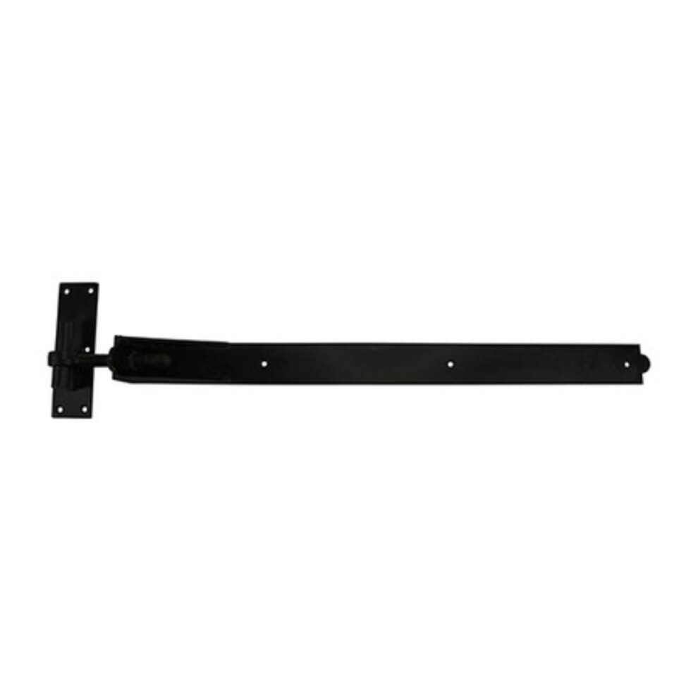 Timco Adjustable Band & Hook on Plates Hinges Black - 750mm (2 Pack Bag)