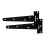 TIMco Timco Light Tee Hinges Black - 12" (1 Pack Bag) 1