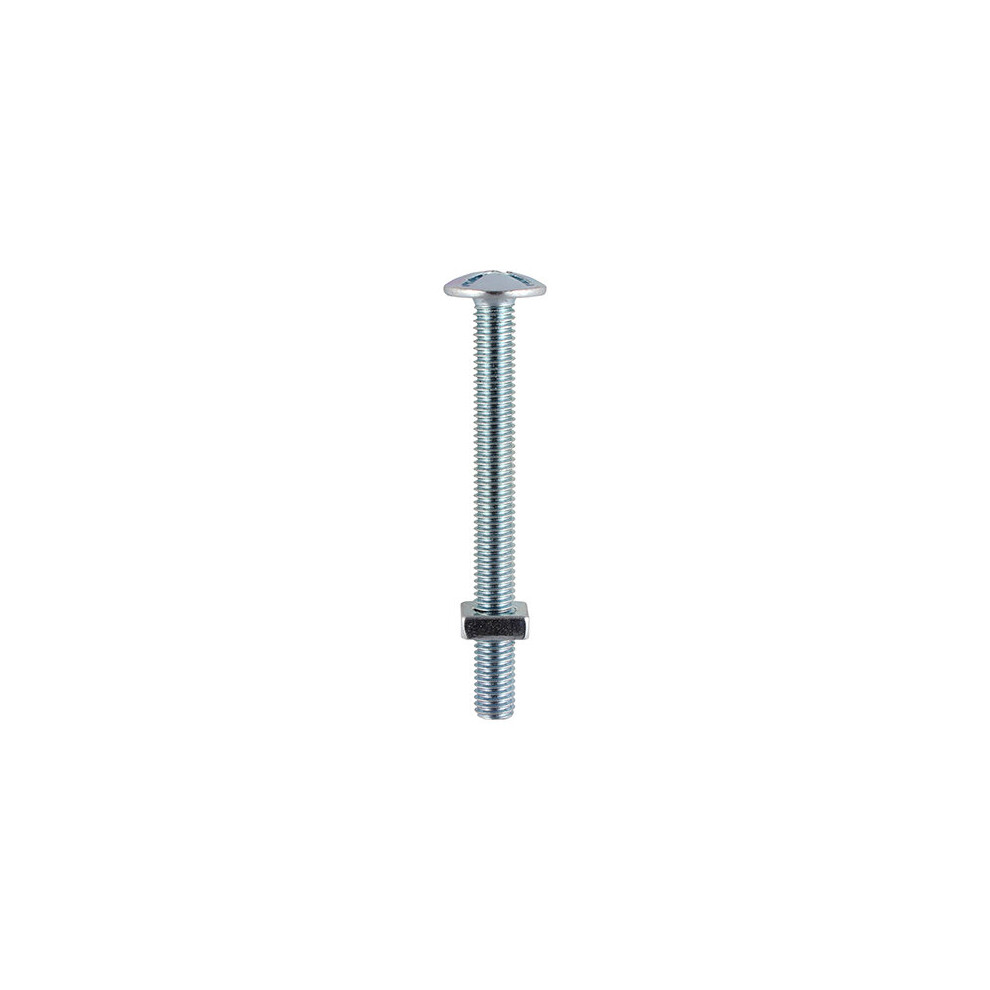 Timco Roofing Bolts & Square Nuts Silver - M6 x 100 (2 Pack)