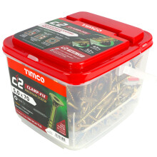 Timco C2 Clamp-Fix Multi-Purpose Premium Countersunk Gold Woodscrews 5.0 x 70mm (375 Tub)
