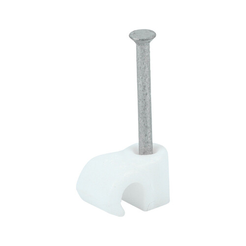 TIMco Timco Round Cable Clips White - To fit 3.5mm (100 Pack)