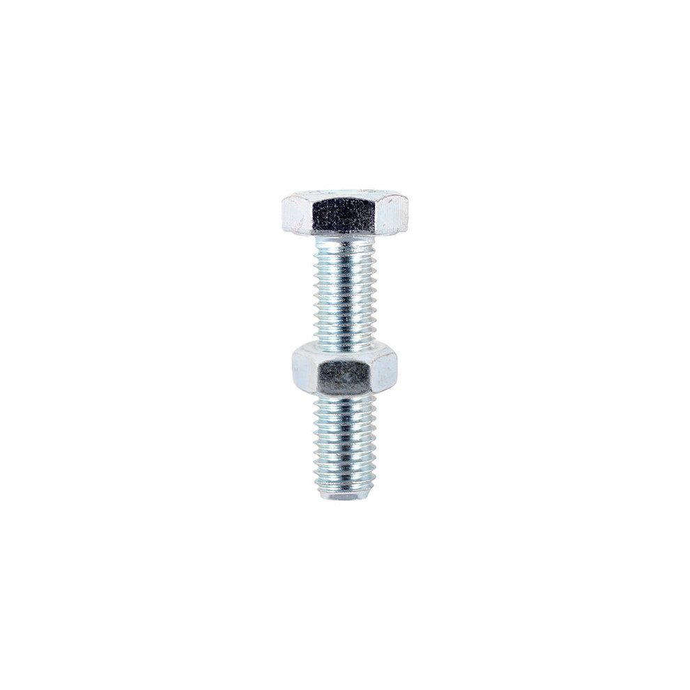 Timco Set Screws DIN933 Grade 8.8 & Hex Nut DIN934 Silver - M8 X 80 (25 Pack)