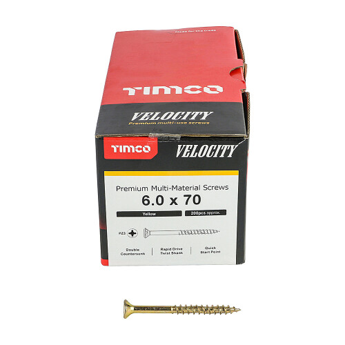 TIMco Timco Multi-Purpose Countersunk Velocity Screw - 6.0 x 70 (200 pack)