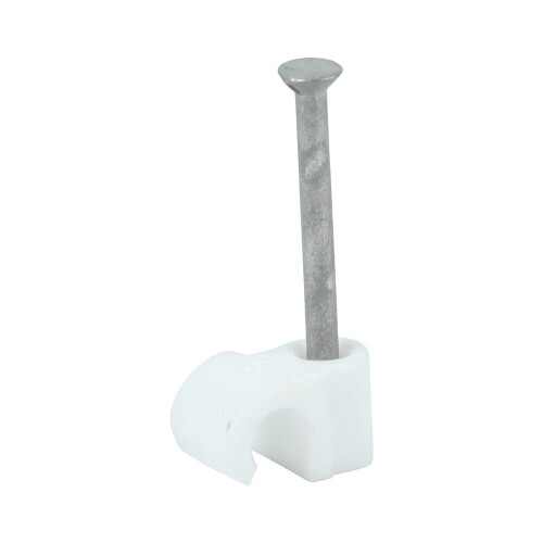 TIMco Timco Round Cable Clips White - To fit 5.0mm (100 Pack)