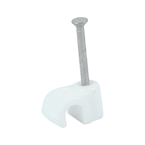 TIMco Timco Round Cable Clips White - To fit 4.5mm (100 Pack)