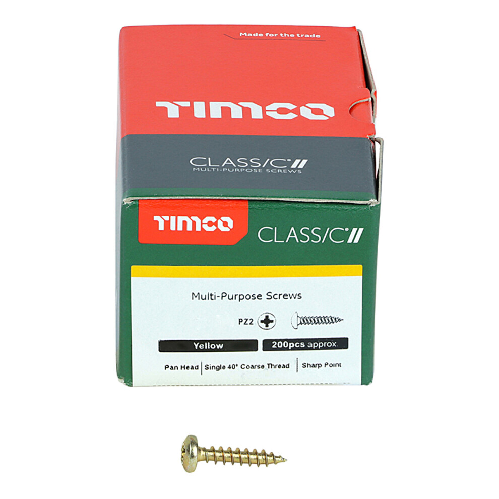 Timco Classic Multi-Purpose Pan Head Screws - 4.0 x 35 (200 pack)