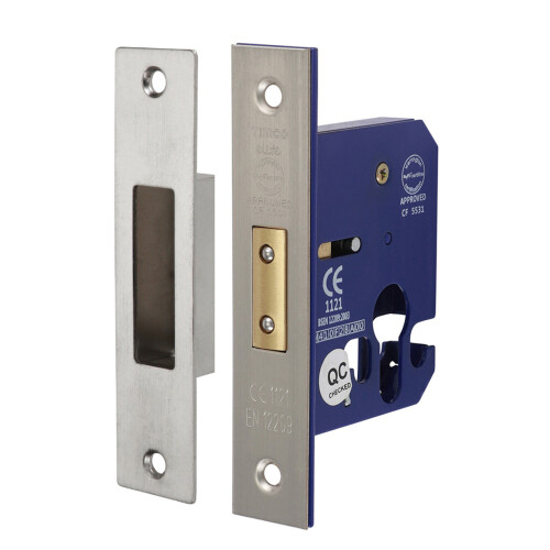 TIMco Timco Euro Deadlock Satin Nickel - 66mm (1 Pack Box)