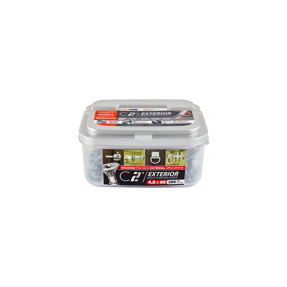 Timco C2 Exterior Countersunk Multi-Purpose Screws - 6.0 X 100 (60 Pack)