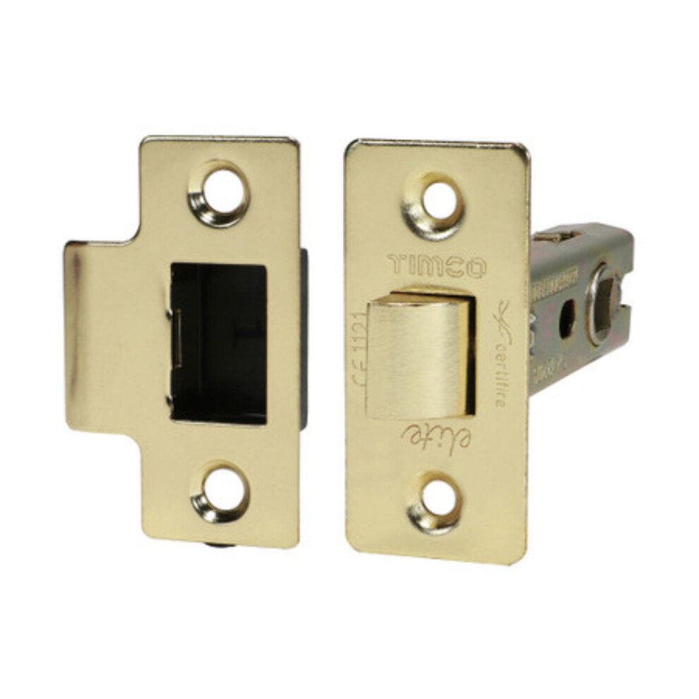 Timco Tubular Latch Electro Brass - 76mm (1 Pack Bag)