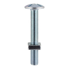 Timco Roofing Bolts & Square Nuts Silver - M6 x 80 (4 Pack)