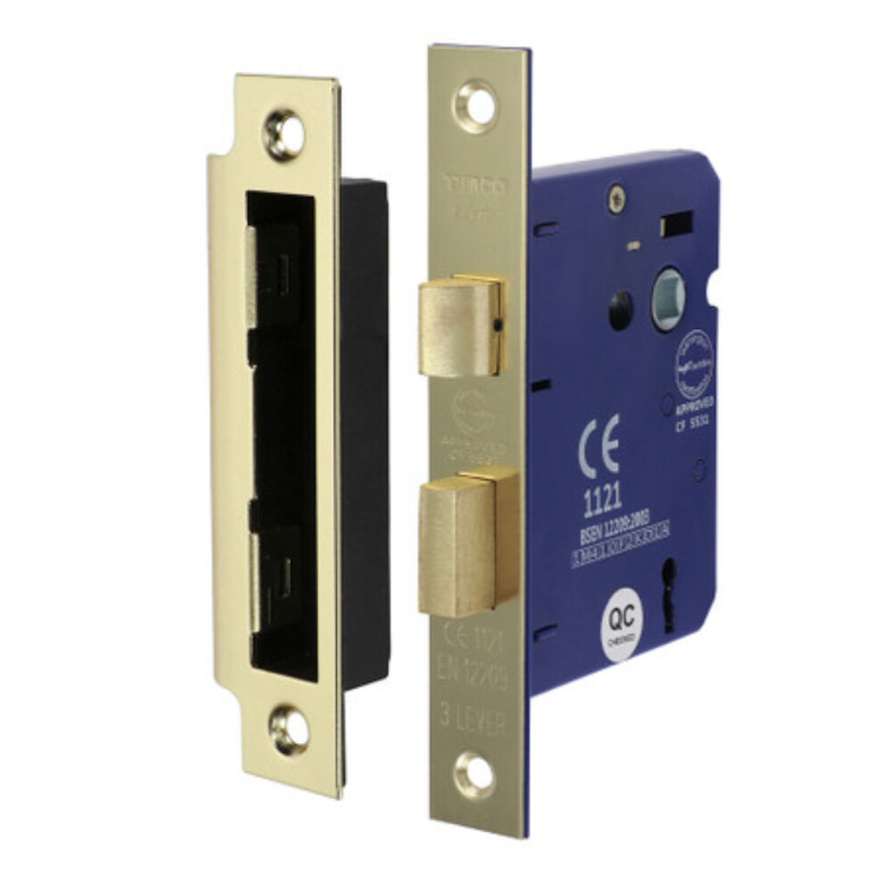 Timco 3 Lever Electro Brass Mortice Sashlock 78Mm Case 58Mm Backset (1 Pack Box)
