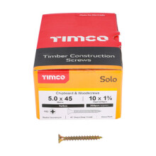 Timco Solo Double Countersunk Gold Woodscrews - 5.0 x 45