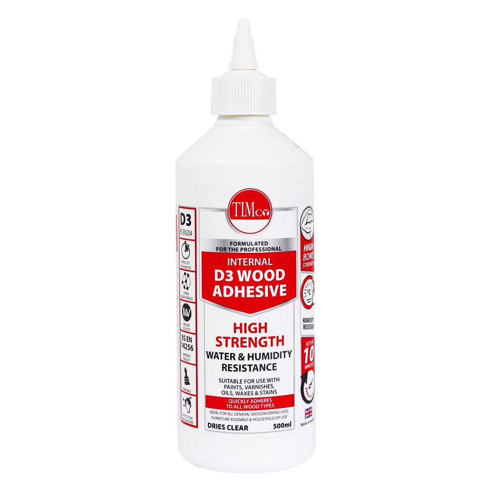 TIMco Internal D3 Wood Adhesive 500ml