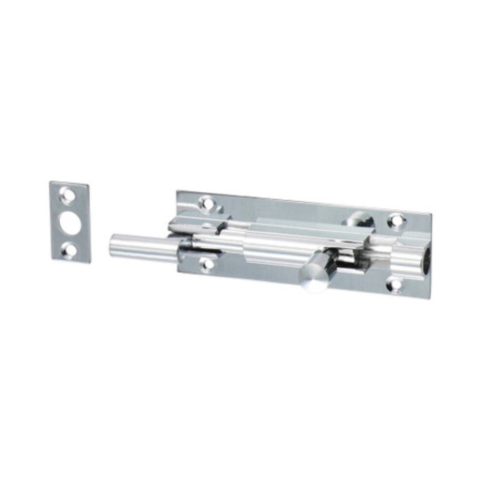 Timco Necked Barrel Bolt Polished Chrome - 75 X 25Mm (1 Pack Bag)