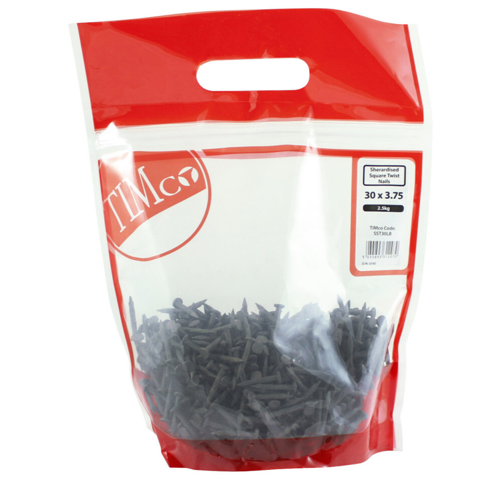 TIMco Square Twist Nails - Sherardised (30 x 3.75mm) 2.5kg Bag