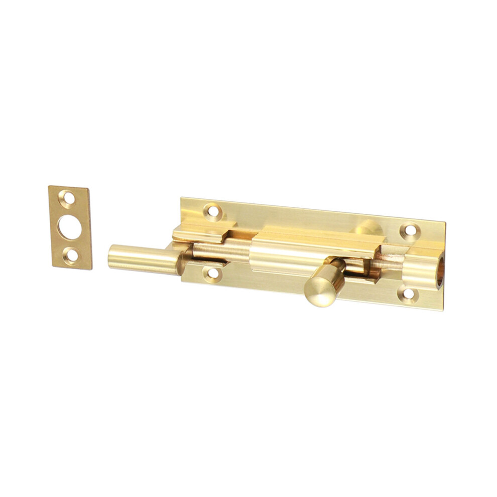 Timco Necked Barrel Bolt Polished Brass - 75 X 25Mm (1 Pack Bag)