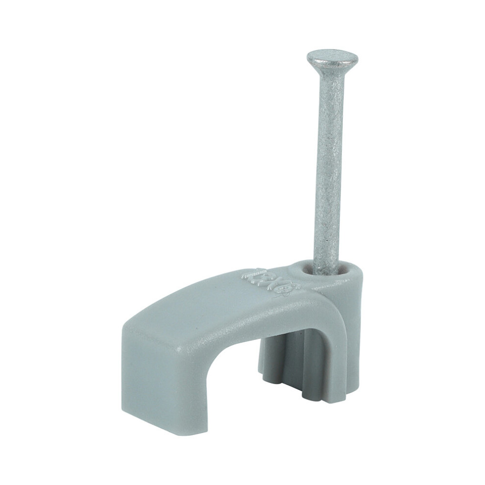 Timco Flat & Twin Cable Clips - To Fit 4.0Mm (100 Pack) Grey