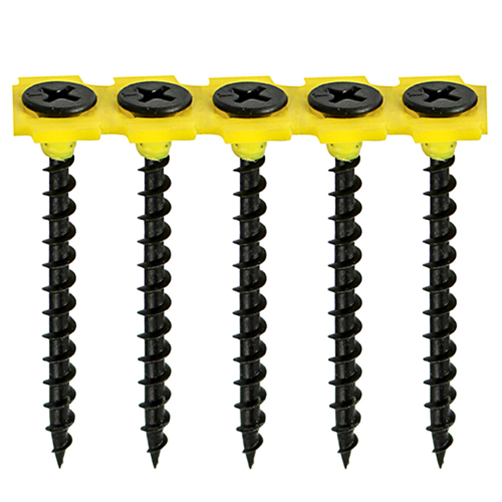Timco Collated Drywall Screws Coarse Thread (Black) - 3.5 x 45mm (1000 Pack Tub)