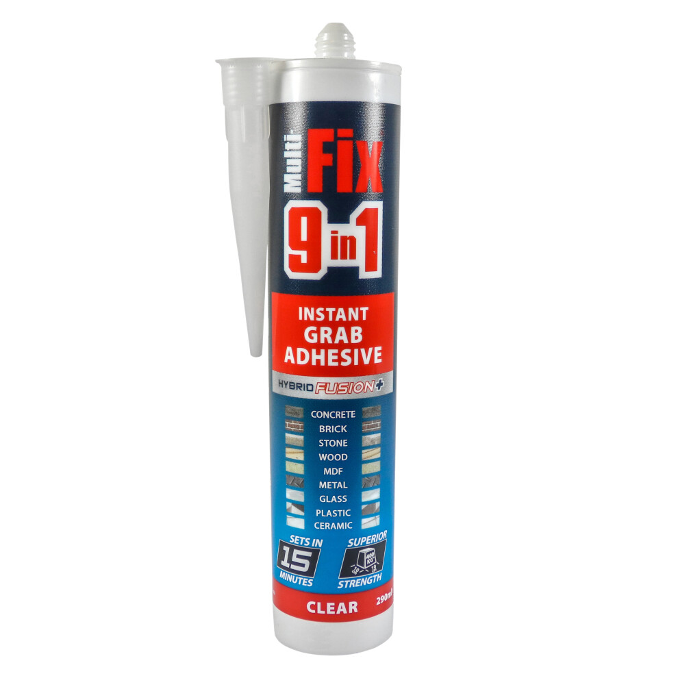 TIMco MultiFix 9 in 1 Instant Grab Adhesive Clear 290ml