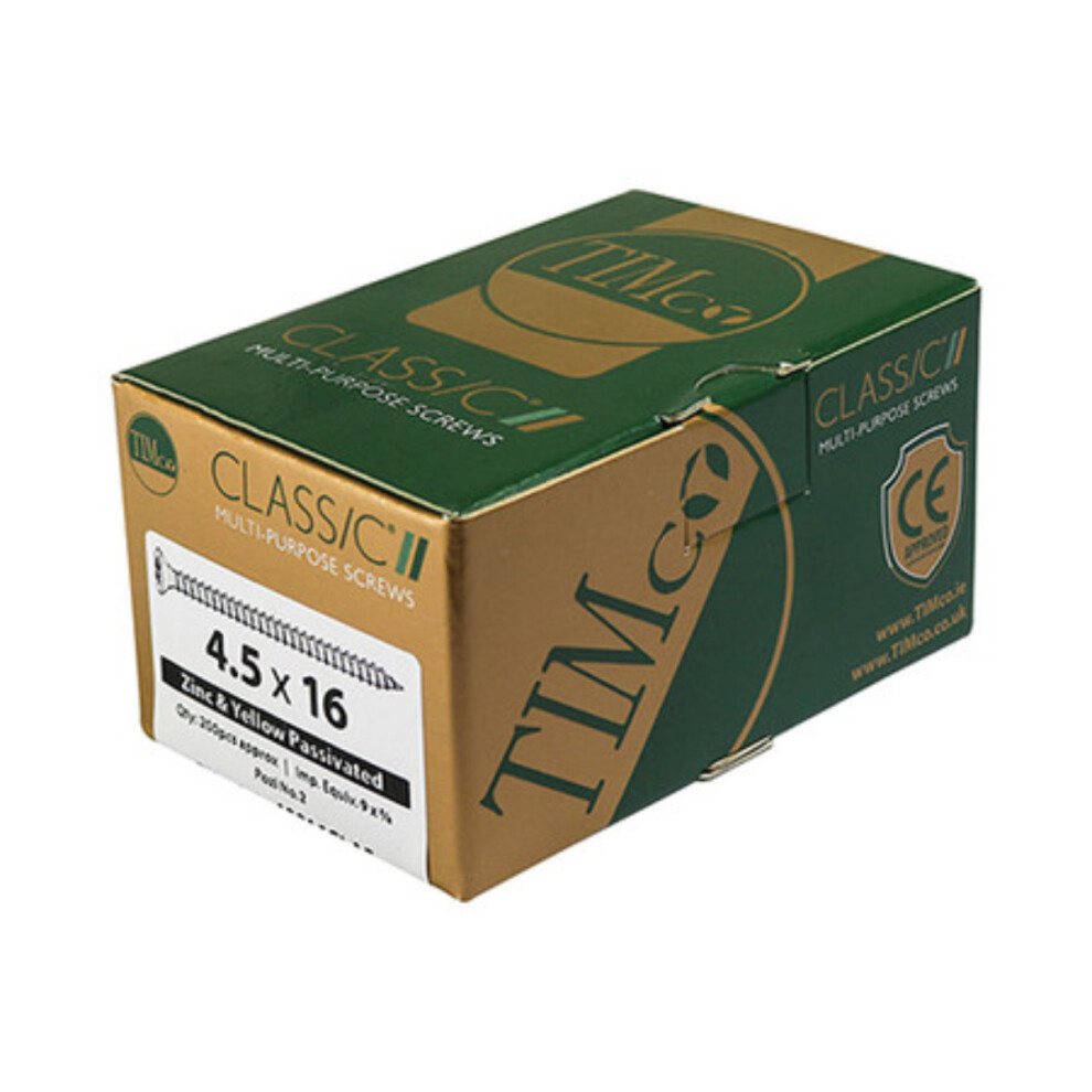 Timco Classic Multi-Purpose Double Countersunk Gold Woodscrews - 4.5 x 55