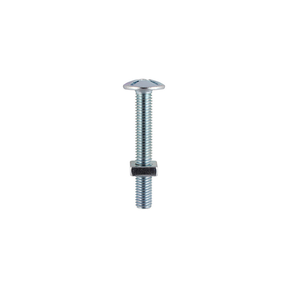 Timco Roofing Bolts & Square Nuts Silver - M6 X 50 (90 Pack) 5055331821447