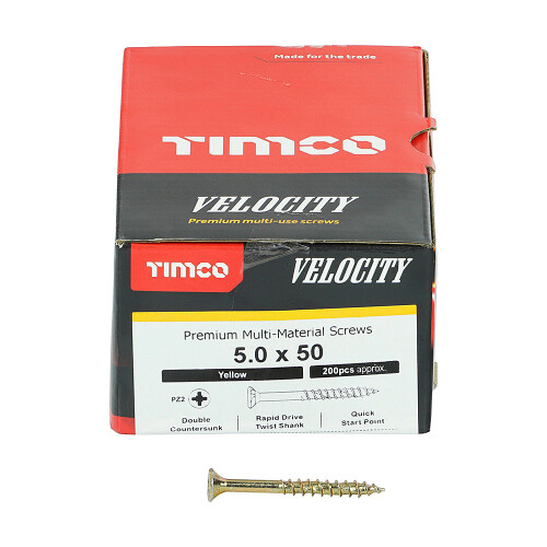 TIMco Timco Multi-Purpose Countersunk Velocity Screw - 5.0 x 50 (200 pack)