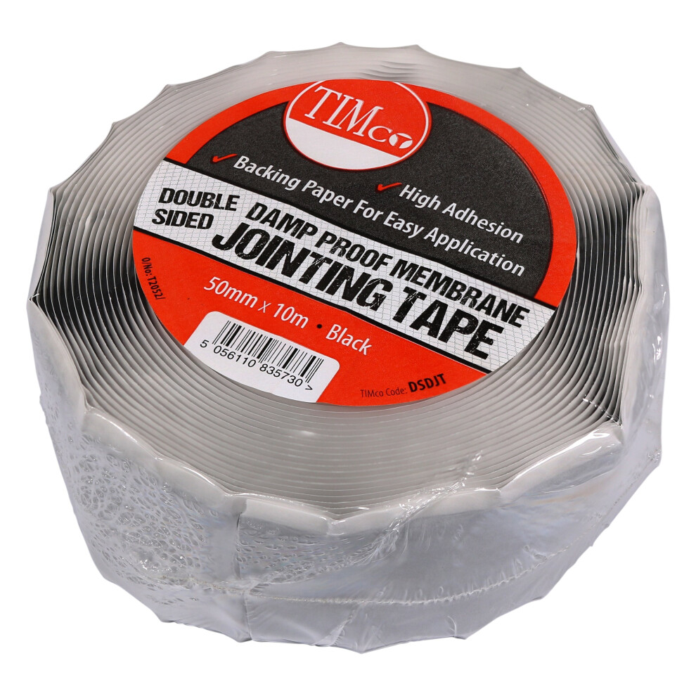 Timco Double Sided Damp Proof Membrane Jointing Tape 10m x 50mm (1 Roll)