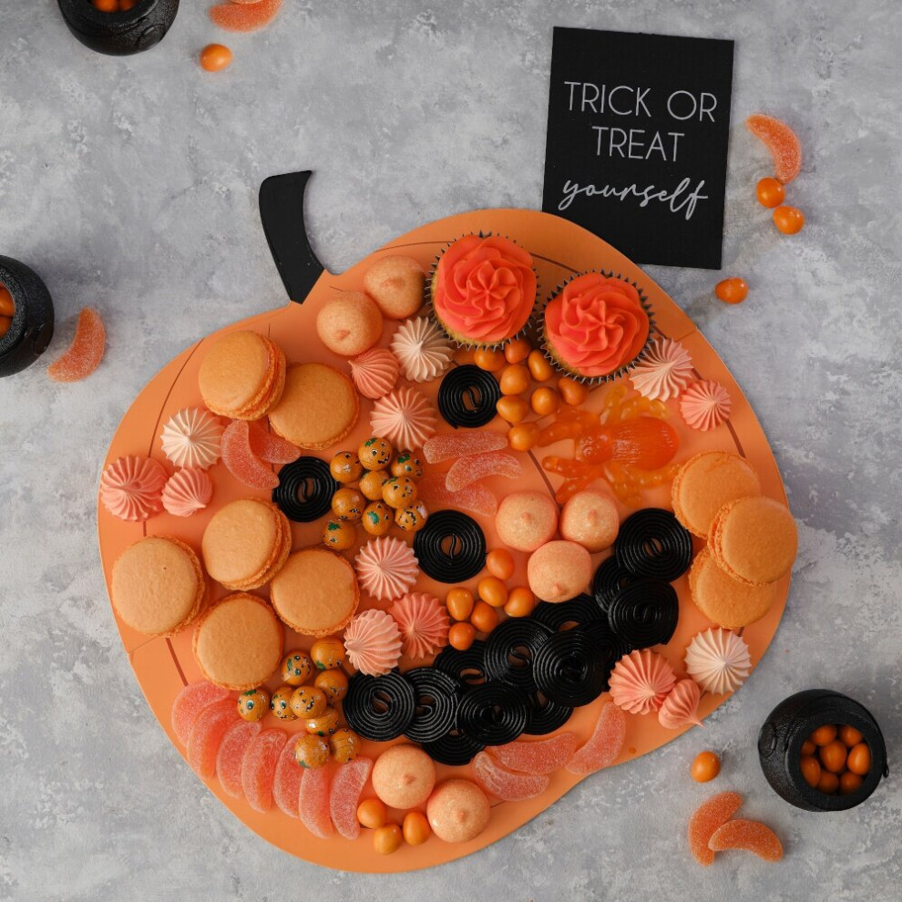 Ginger Ray Pumpkin Halloween Grazing Board, Halloween Food Display, Food Platter, Halloween Table Centrepiece, Charcuterie Board, Halloween Treat Stand