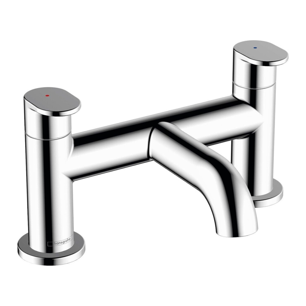 Hansgrohe Vernis Blend Bathroom Bath Mixer Tap Twin Lever Chrome Modern Curved