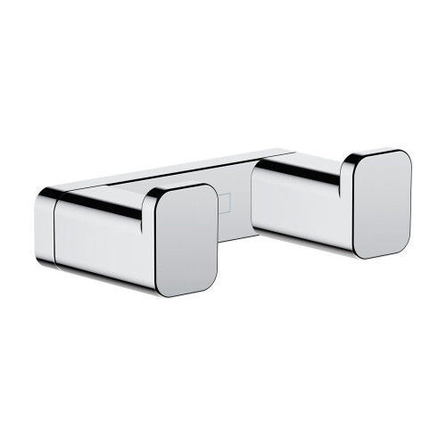 Hansgrohe Hansgrohe AddStoris Bathroom Double Robe Towel Hook Chrome Wall Mounted Modern 1
