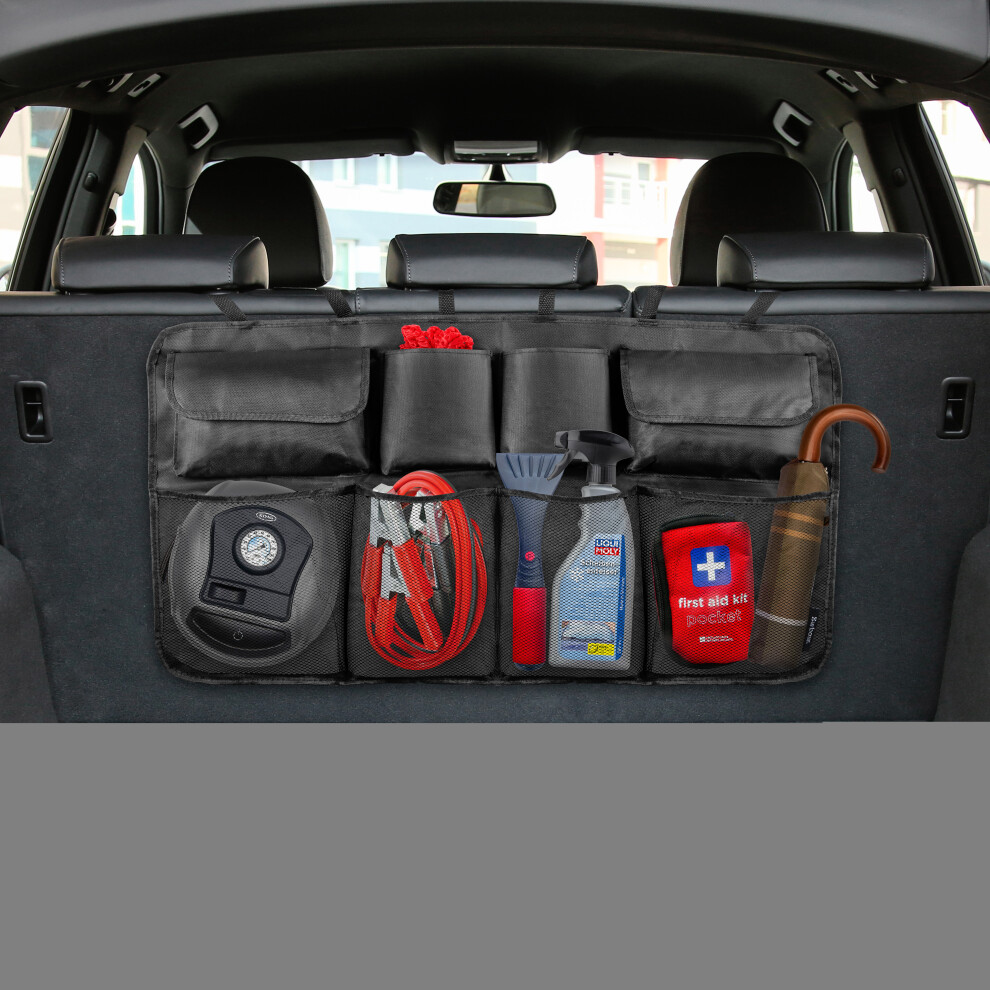 Vivo 8 Pocket Car Boot Organiser Tidy Back Seat Storage Hanging Accessories Large