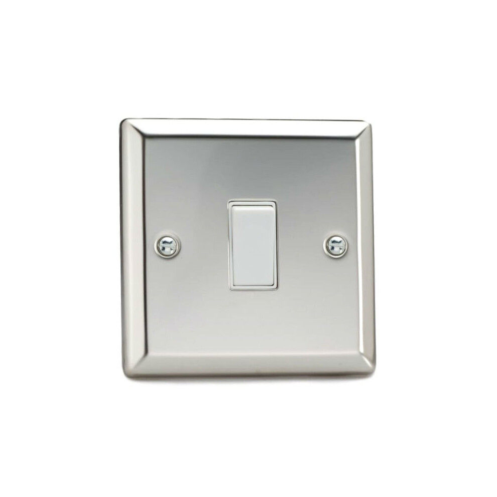 Varilight Xc20w Double Pole Control Switch 20 Amp Mirror Chrome 5021575720167